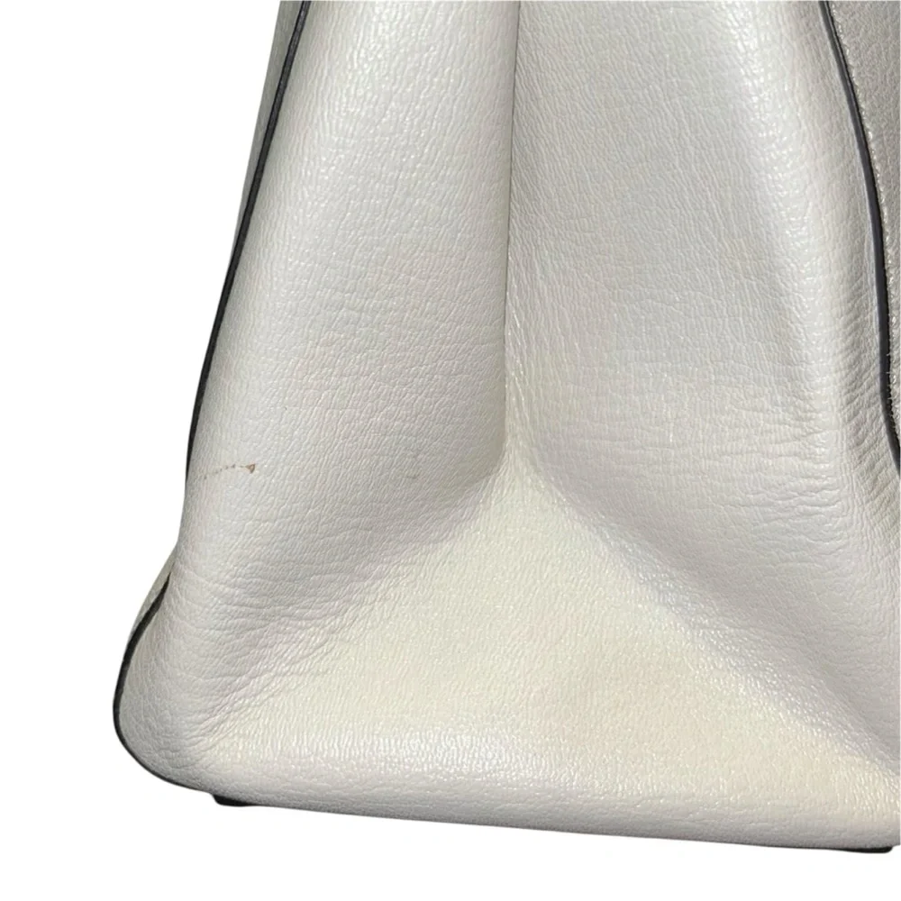 Anya Hindmarch Small White Leather Ebury Tote Bag